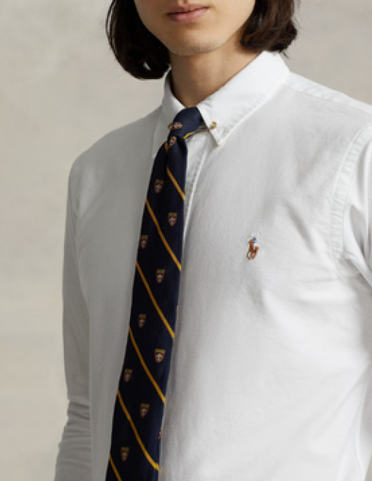Camisa Oxford Polo Ralph Lauren Custom Fit em Algodão ref. 792041-001
