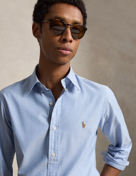Camisa Oxford Polo Ralph Lauren Custom Fit em Algodão ref. 792041-002