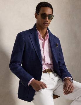 Camisa de Linho às Riscas Polo Ralph Lauren Ref. 982143-500
