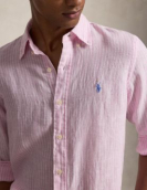 Camisa de Linho às Riscas Polo Ralph Lauren Ref. 982143-500