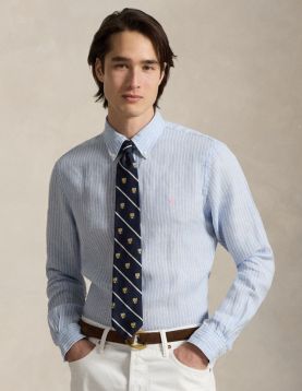 Camisa de Linho às Riscas Polo Ralph Lauren Ref. B15594-005
