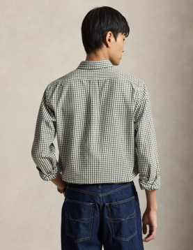 Camisa Oxford Guingão Custom Fit Polo Ralph Lauren ref. B30243-003