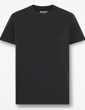 T-shirt Timberland Manga Curta Justa Dunstan River preto ref. YHBUC-001