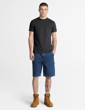 T-shirt Timberland Manga Curta Justa Dunstan River preto ref. YHBUC-001
