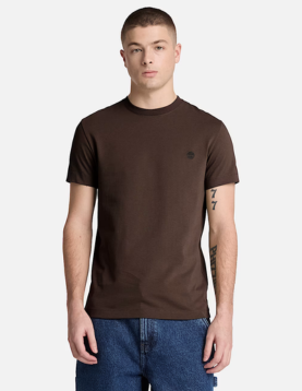 T-shirt Timberland Manga Curta Justa Dunstan River castanho-escuro ref. YHBUC-351