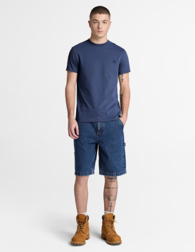 T-shirt Timberland Manga Curta Justa Dunstan River castanho-escuro ref. YHBUC-AIH