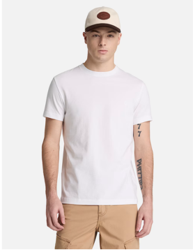 T-shirt Timberland Manga Curta Justa Dunstan River branca ref. YHBUC-100